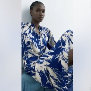 ZARA PRINTED MIDI DRESS
BLUE